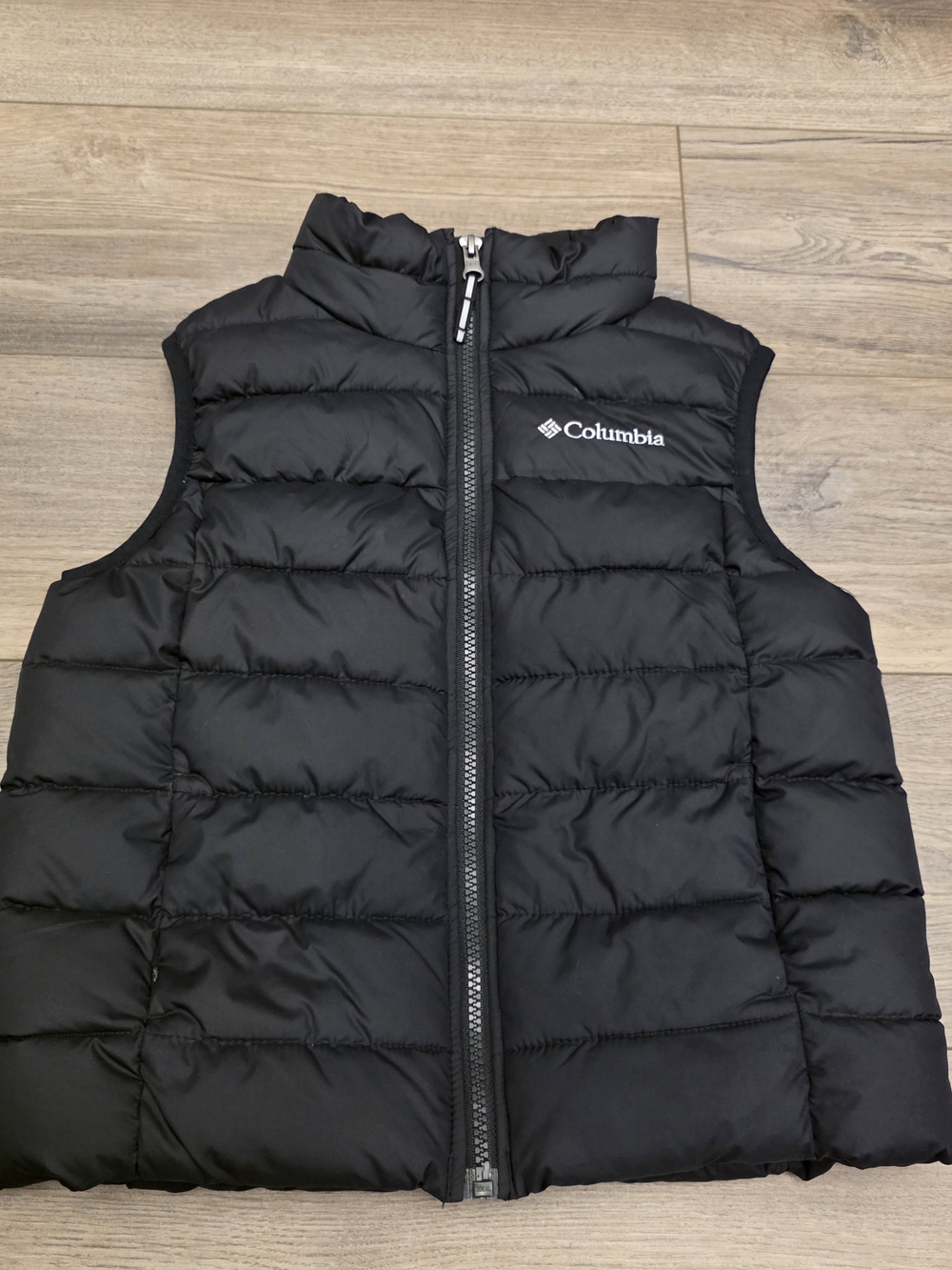 Columbia Powder Lite Black Puffer Vest Size XS 6/7